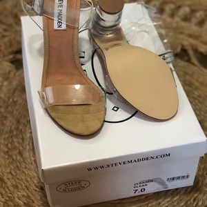 Steve Madden clear heels